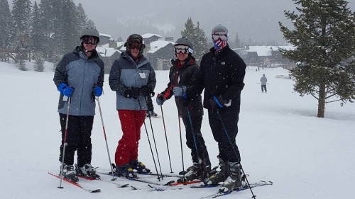 Ryan skiing with friends